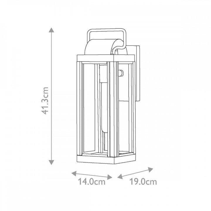 Hinkley HK-SAG-HARBOR-S-BK Sag Harbor 1 Light Small Wall Lantern Black