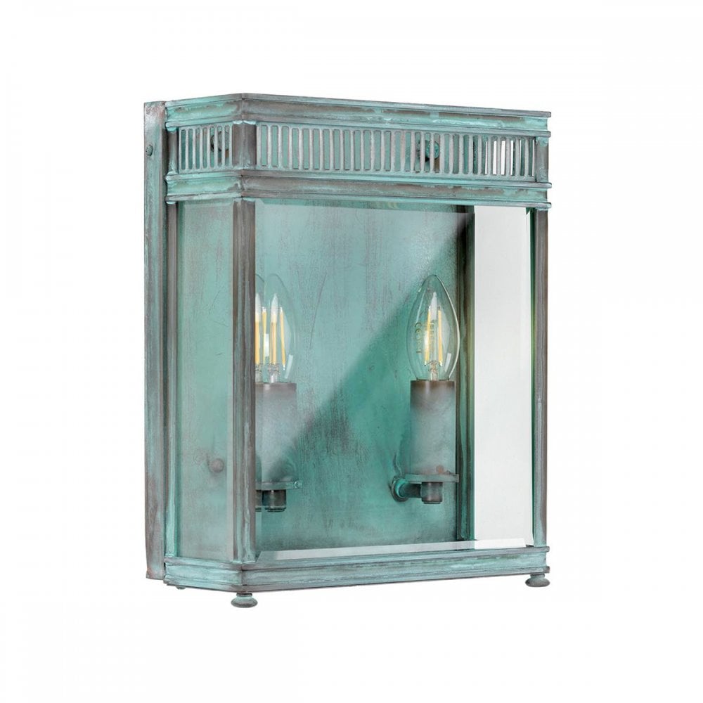 Elstead HL7-M-VDG Holborn 2 Light Medium Half Lantern Verdigris