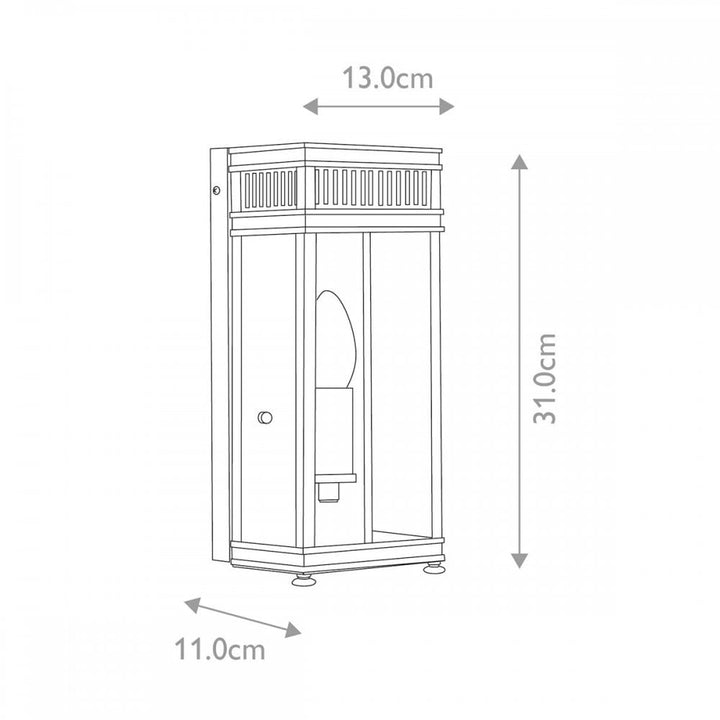 Elstead HL7-S-BB Holborn 1 Light Small Half Lantern Brushed Brass