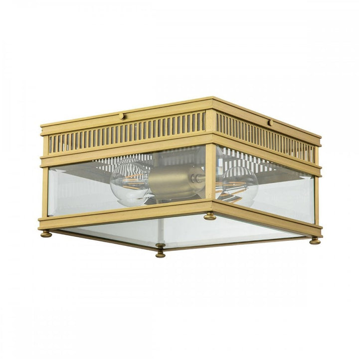 Elstead HOLBORN-F-BB Holborn 2 Light Flush Brushed Brass