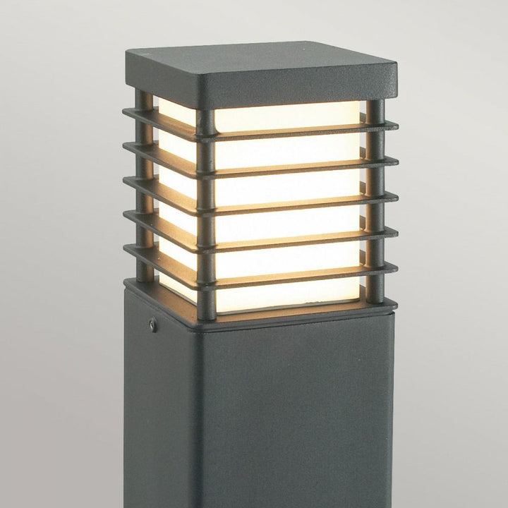 Norlys H-STAD-L-E27-BLK Halmstad 1 Light Large Bollard - Black