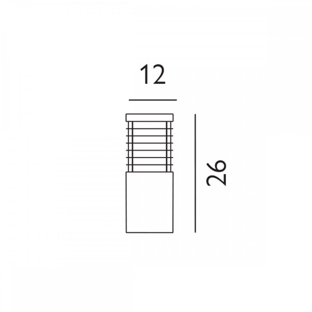 Norlys H-STAD-S-E27-BLK Halmstad Small Bollard Black