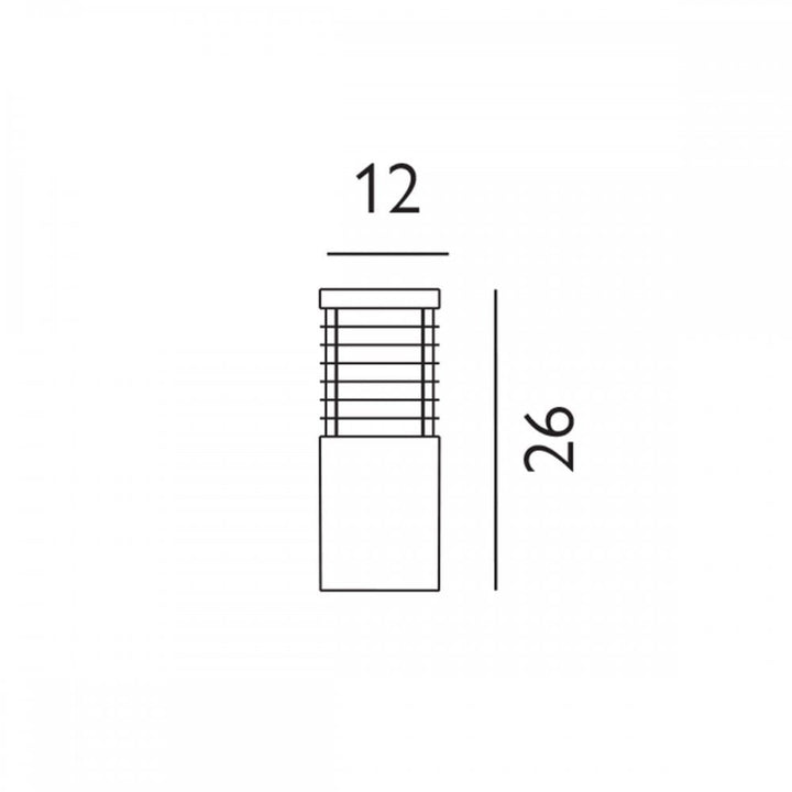 Norlys H-STAD-S-E27-BLK Halmstad Small Bollard Black