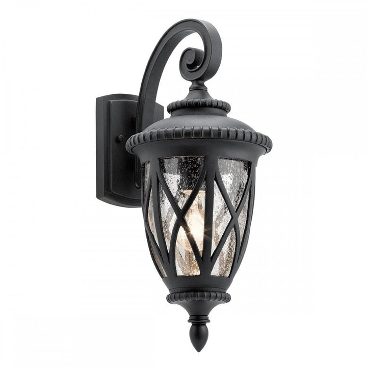 Kichler KL-ADMIRALS-COVE-M Admirals Cove 1 Light Medium Wall Lantern Textured Black