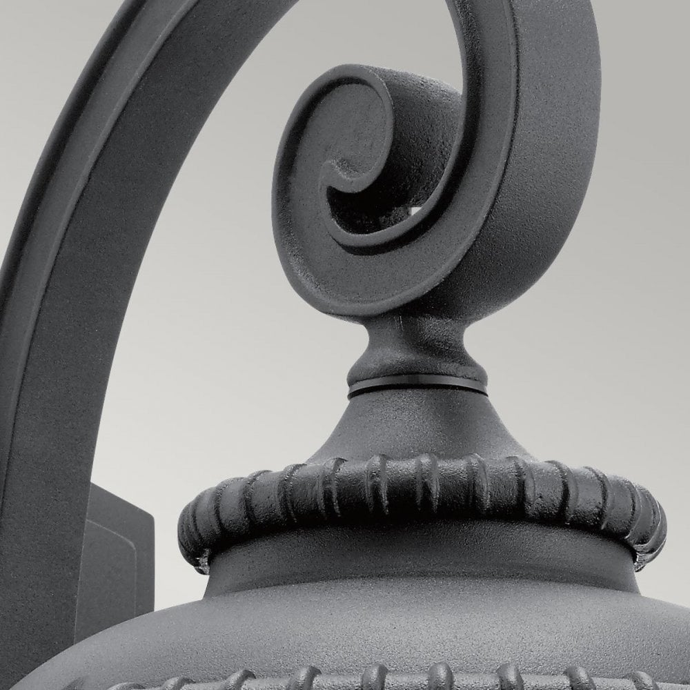 Kichler KL-ADMIRALS-COVE-M Admirals Cove 1 Light Medium Wall Lantern Textured Black