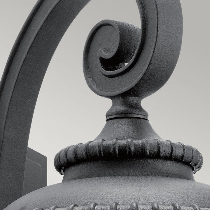 Kichler KL-ADMIRALS-COVE-M Admirals Cove 1 Light Medium Wall Lantern Textured Black