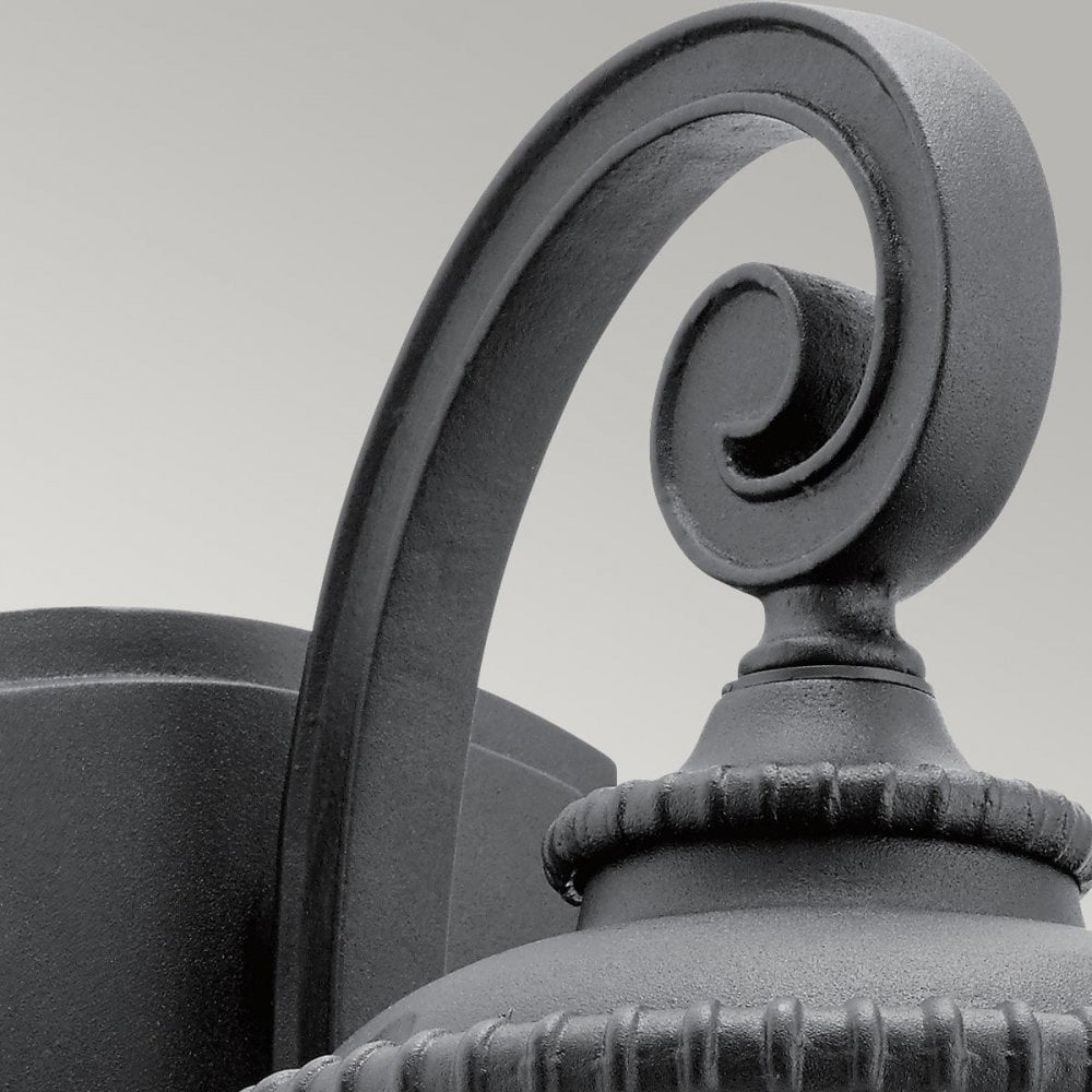 Kichler KL-ADMIRALS-COVE-S Admirals Cove 1 Light Small Wall Lantern Textured Black