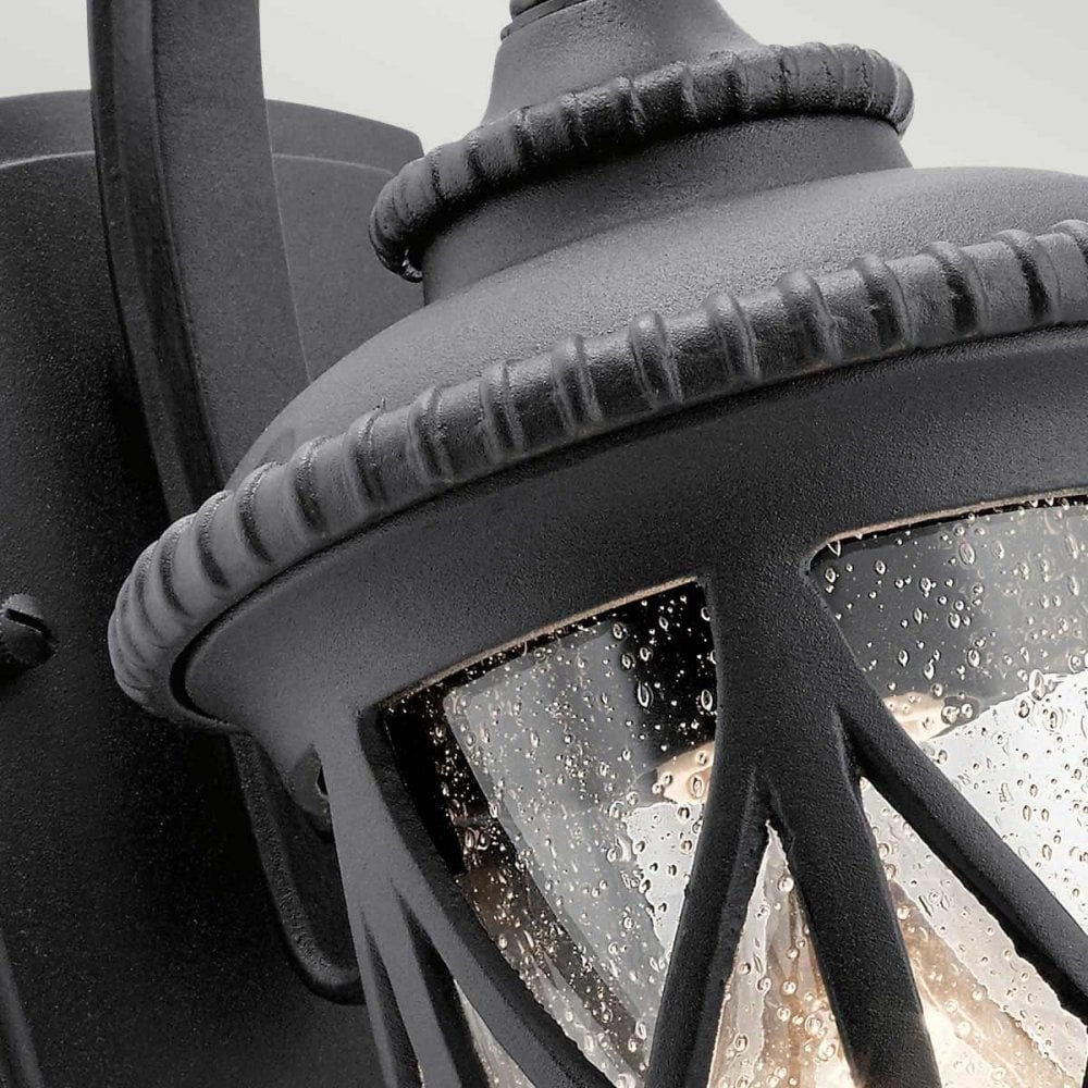 Kichler KL-ADMIRALS-COVE-S Admirals Cove 1 Light Small Wall Lantern Textured Black