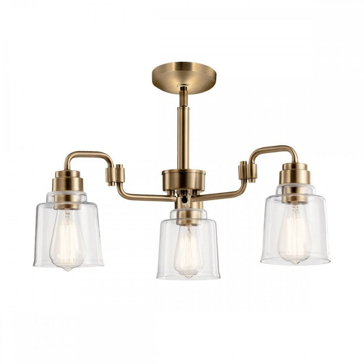Kichler KL-AIVIAN3-WBR Aivian 3 Light Chandelier Weathered Brass