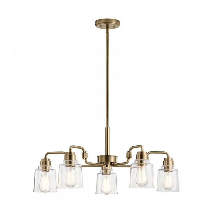 Kichler KL-AIVIAN5-WBR Aivian 5 Light Chandelier Weathered Brass