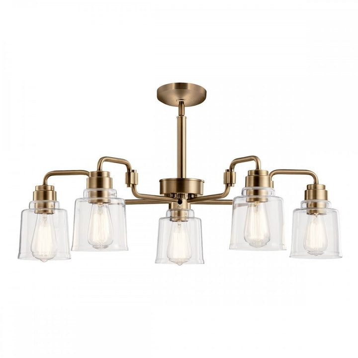 Kichler KL-AIVIAN5-WBR Aivian 5 Light Chandelier Weathered Brass