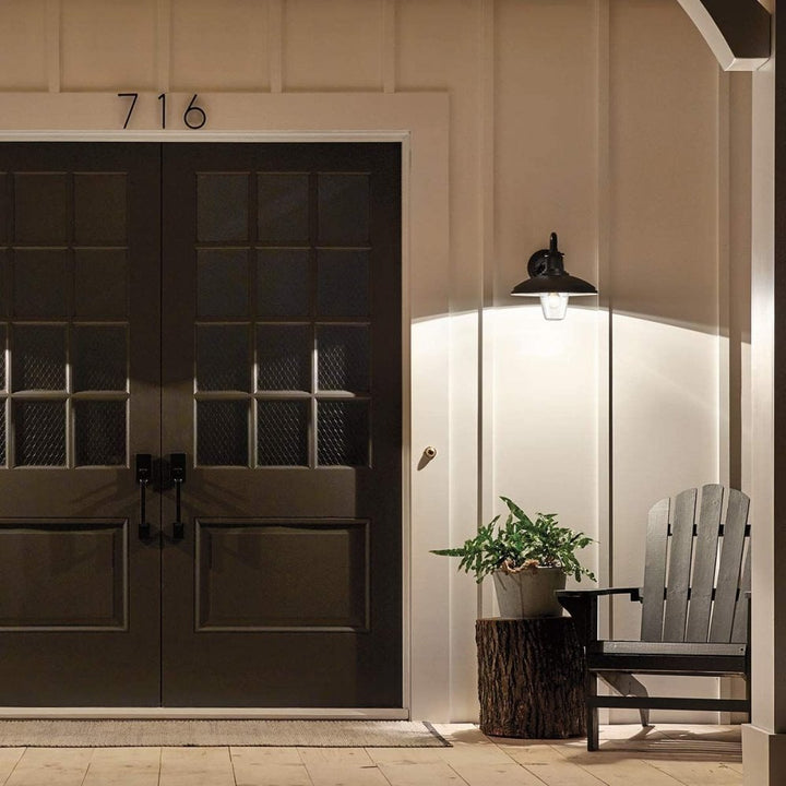 Kichler KL-ALLENBURY2-M-BKT Allenbury 1 Light Medium Wall Lantern Textured Black