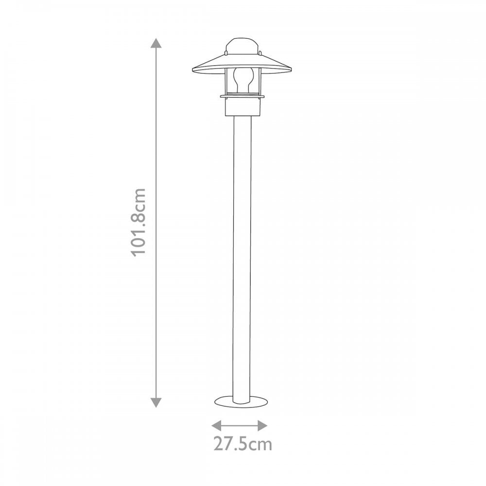 Elstead KLAMPENBORG-BOL-BK Klampenborg 1 Light Bollard Black