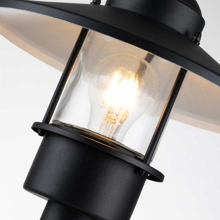 Elstead KLAMPENBORG-PED-BK Klampenborg 1 Light Pedestal Black