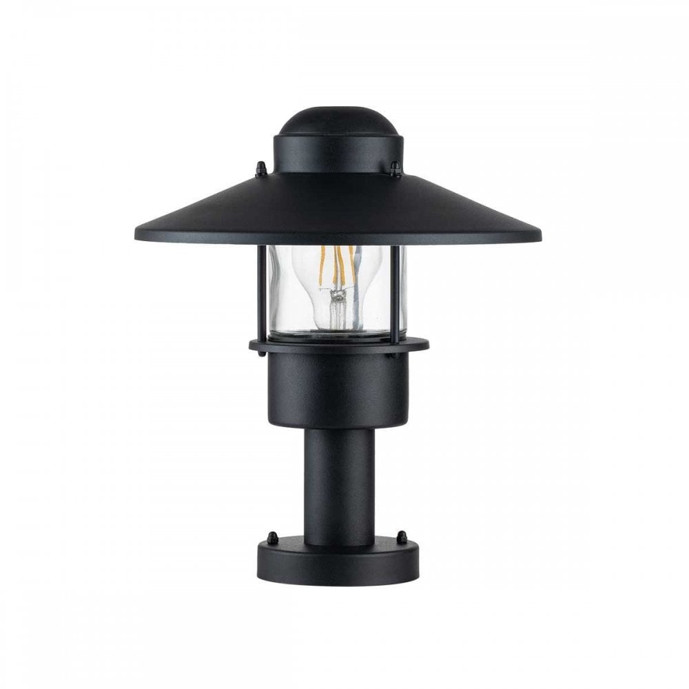 Elstead KLAMPENBORG-PED-BK Klampenborg 1 Light Pedestal Black