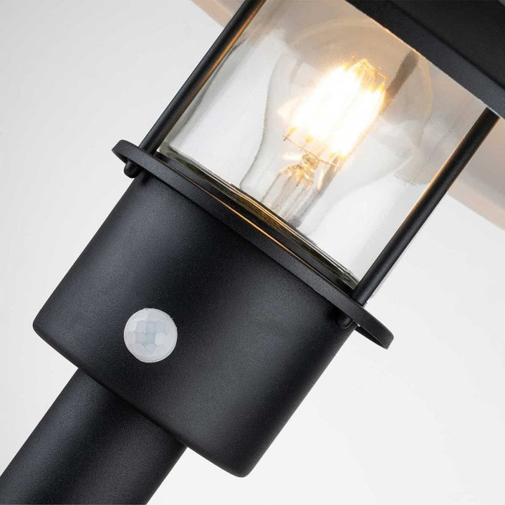 Elstead KLAMPENBORG-PED-PIR-BK Klampenborg 1 Light Pedestal with PIR Black