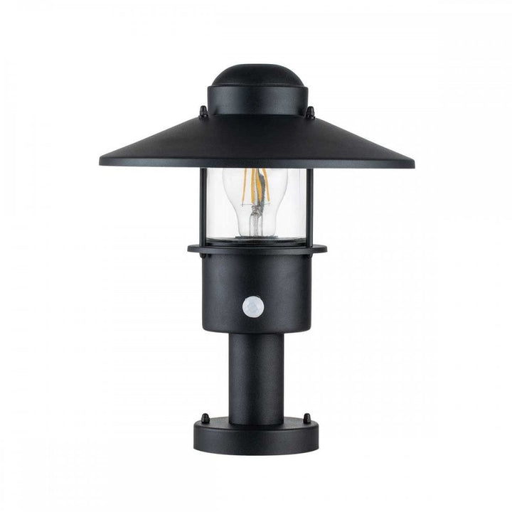 Elstead KLAMPENBORG-PED-PIR-BK Klampenborg 1 Light Pedestal with PIR Black
