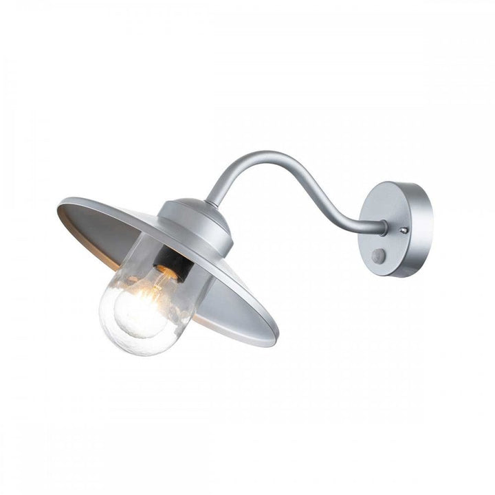 Elstead KLAMPENBORG-PIR-SIL Klampenborg 1 Light Wall Lantern with PIR Silver