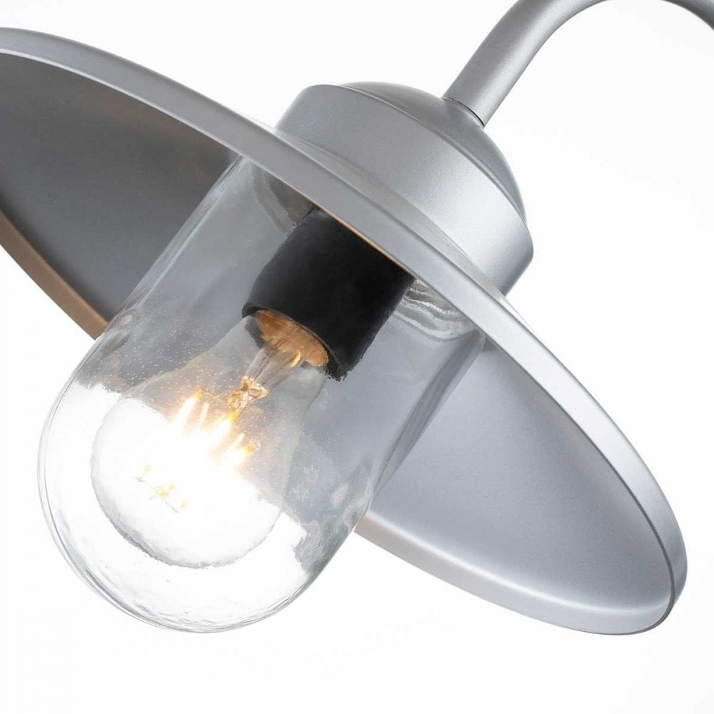Elstead KLAMPENBORG-PIR-SIL Klampenborg 1 Light Wall Lantern with PIR Silver