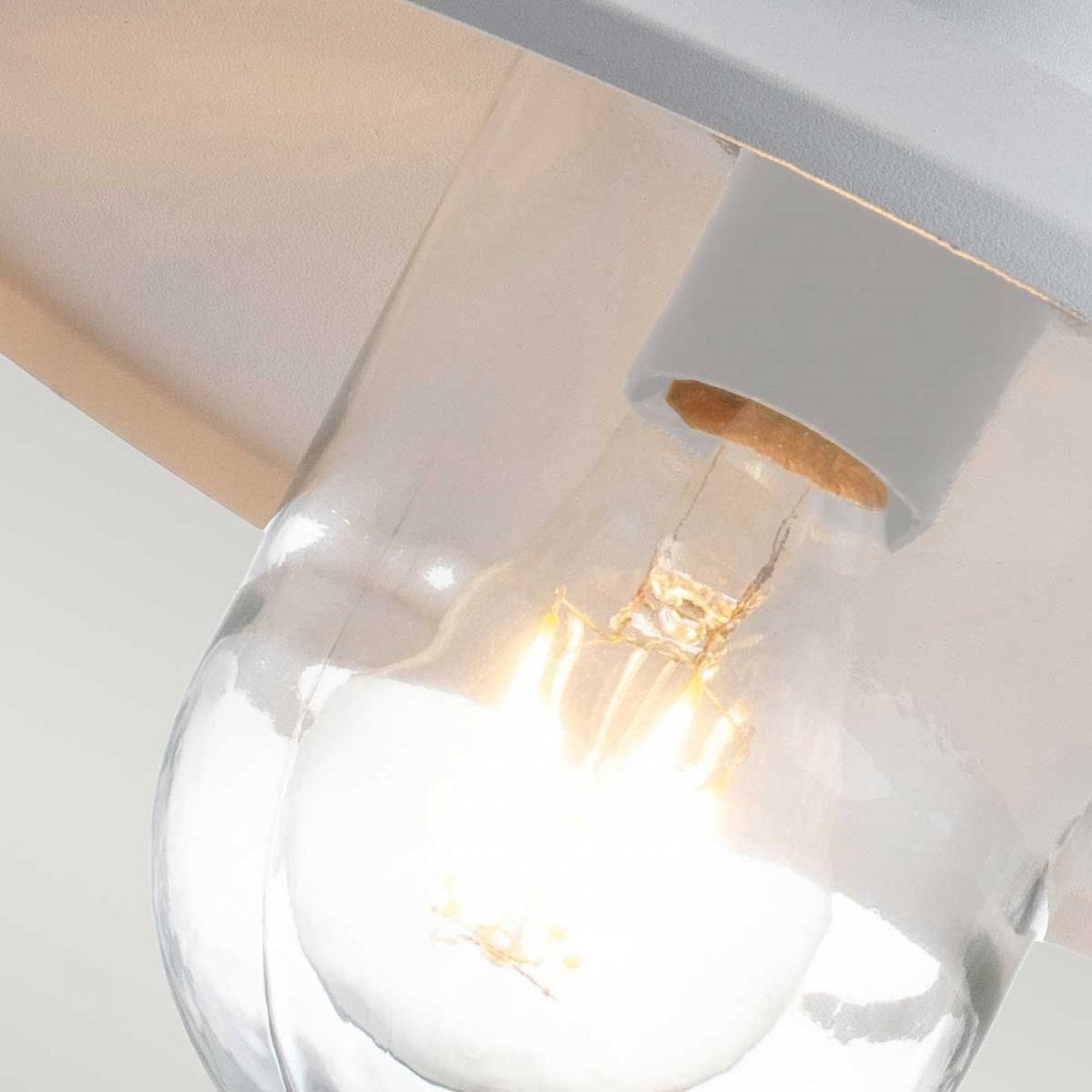 Elstead KLAMPENBORG-PIR-WHT Klampenborg 1 Light Wall Lantern with PIR White