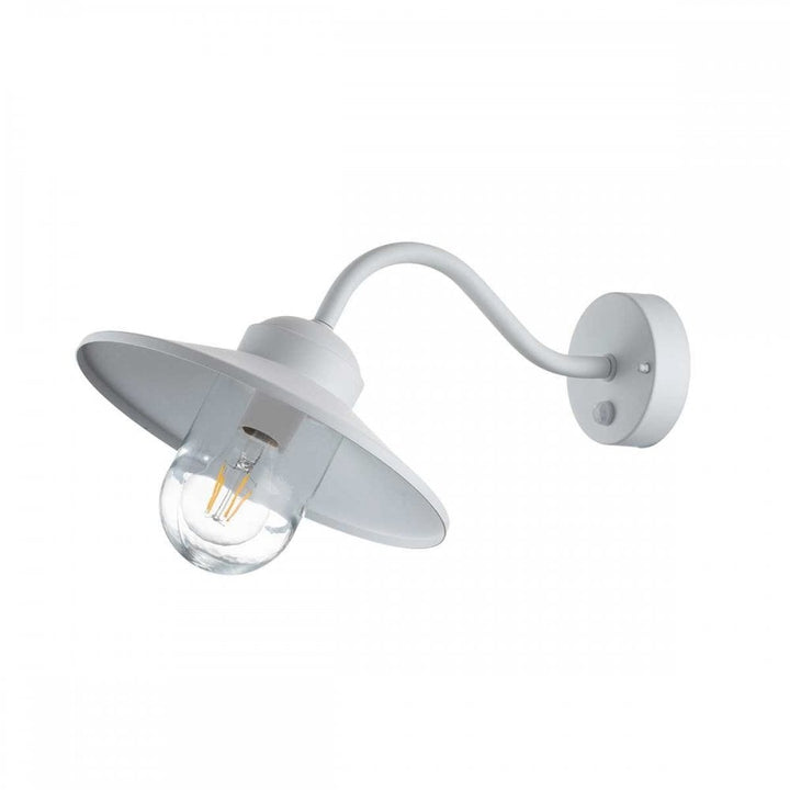Elstead KLAMPENBORG-PIR-WHT Klampenborg 1 Light Wall Lantern with PIR White