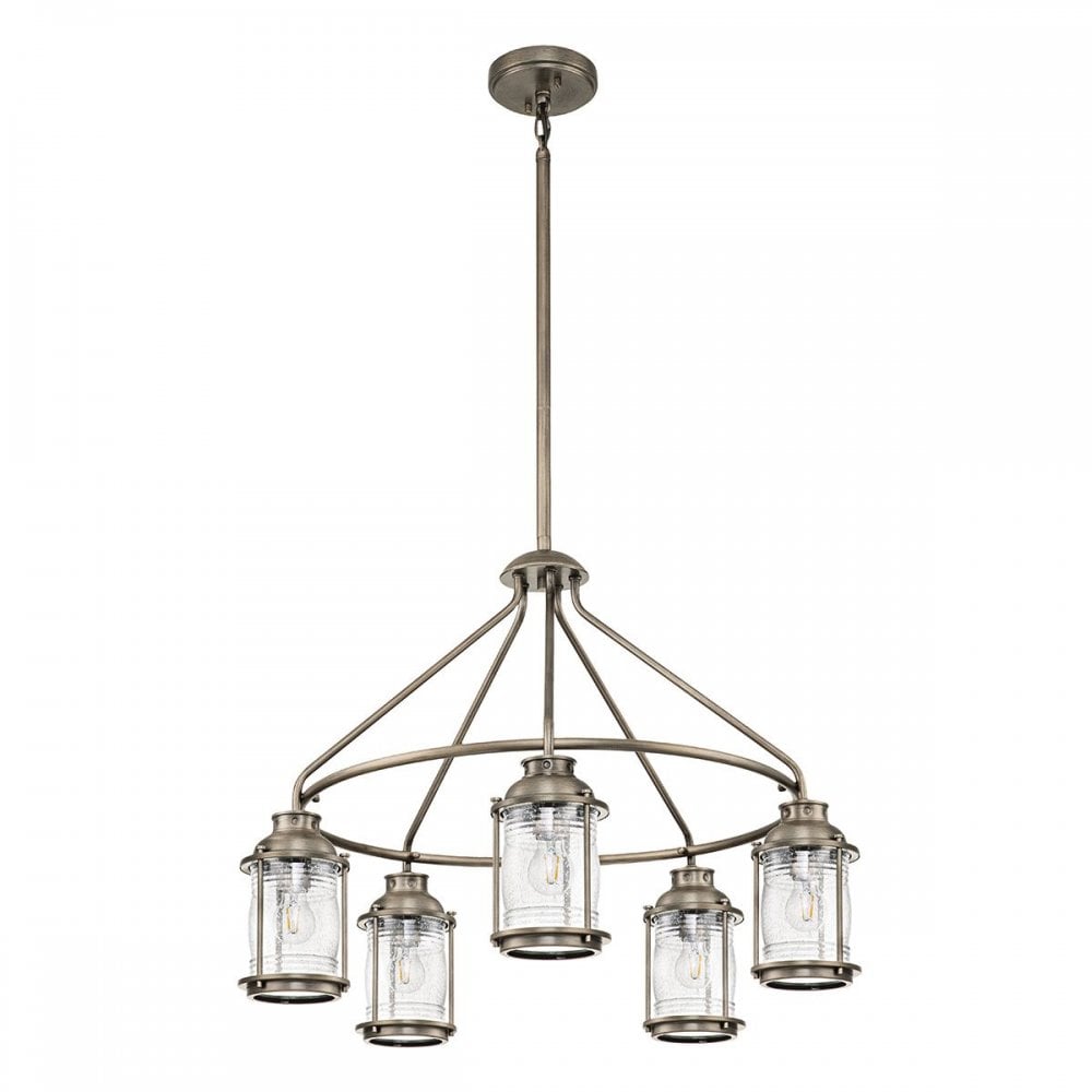 Kichler KL-ASHLANDBAY-5P-BU Ashland Bay 5 Light Outdoor Chandelier Burnished Bronze