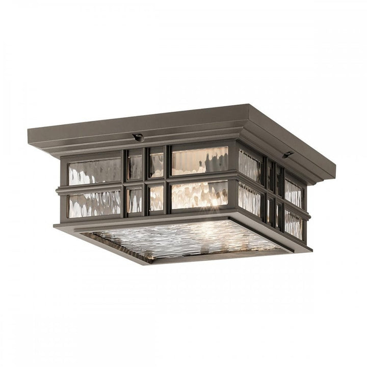 Kichler KL-BEACON-SQUARE-F-OZ Beacon Square 2 Light Flush Olde Bronze