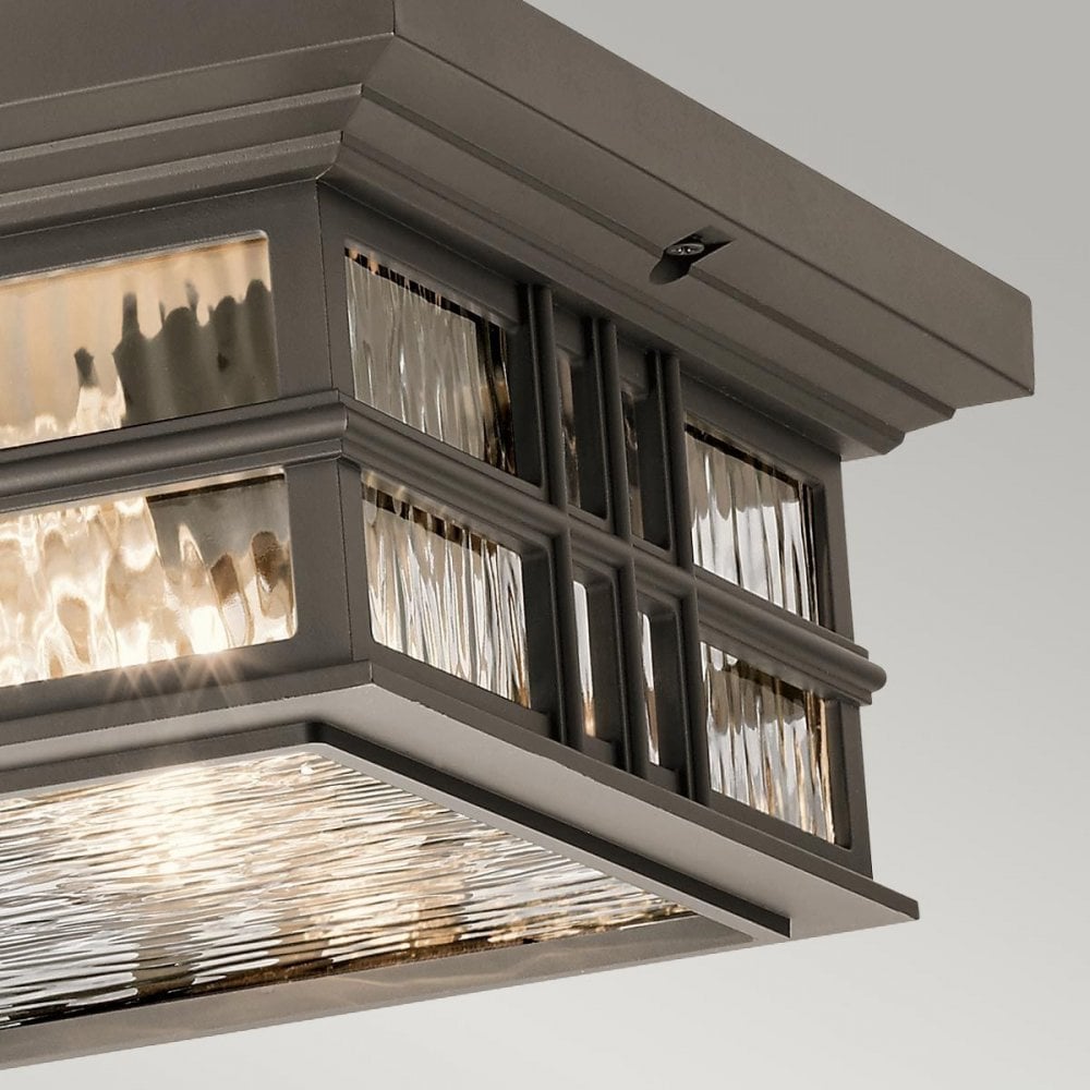 Kichler KL-BEACON-SQUARE-F-OZ Beacon Square 2 Light Flush Olde Bronze