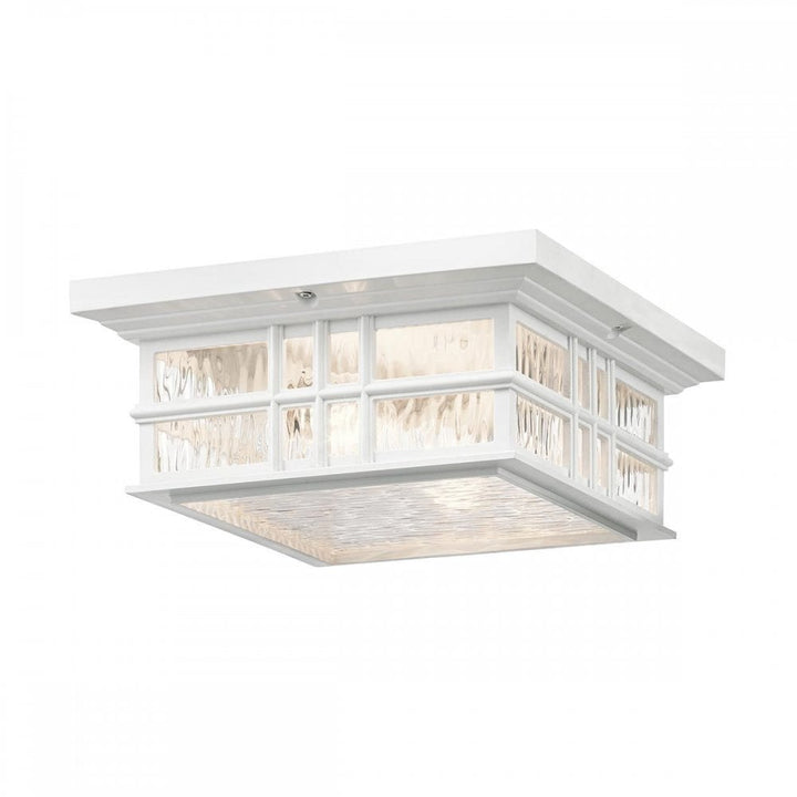 Kichler KL-BEACON-SQUARE-F-WHT Beacon Square 2 Light Flush White