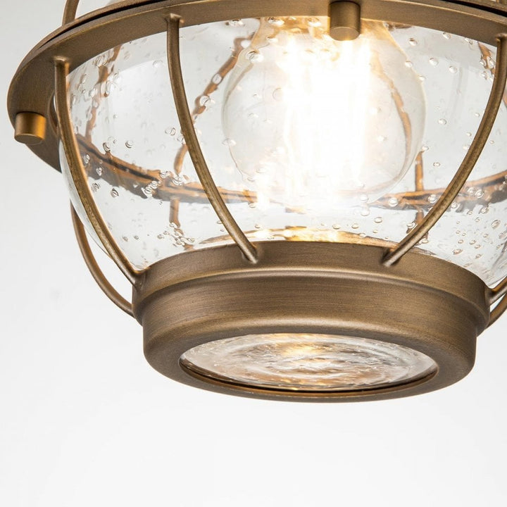 Kichler KL-BRIDGEPOINT8S-NBR Bridgepoint 1 Light Small Chain Lantern Natural Brass