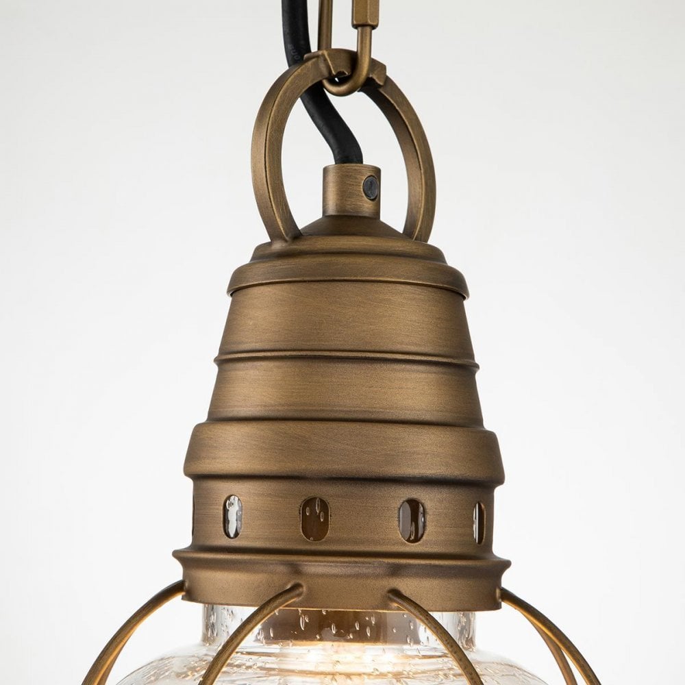 Kichler KL-BRIDGEPOINT8S-NBR Bridgepoint 1 Light Small Chain Lantern Natural Brass