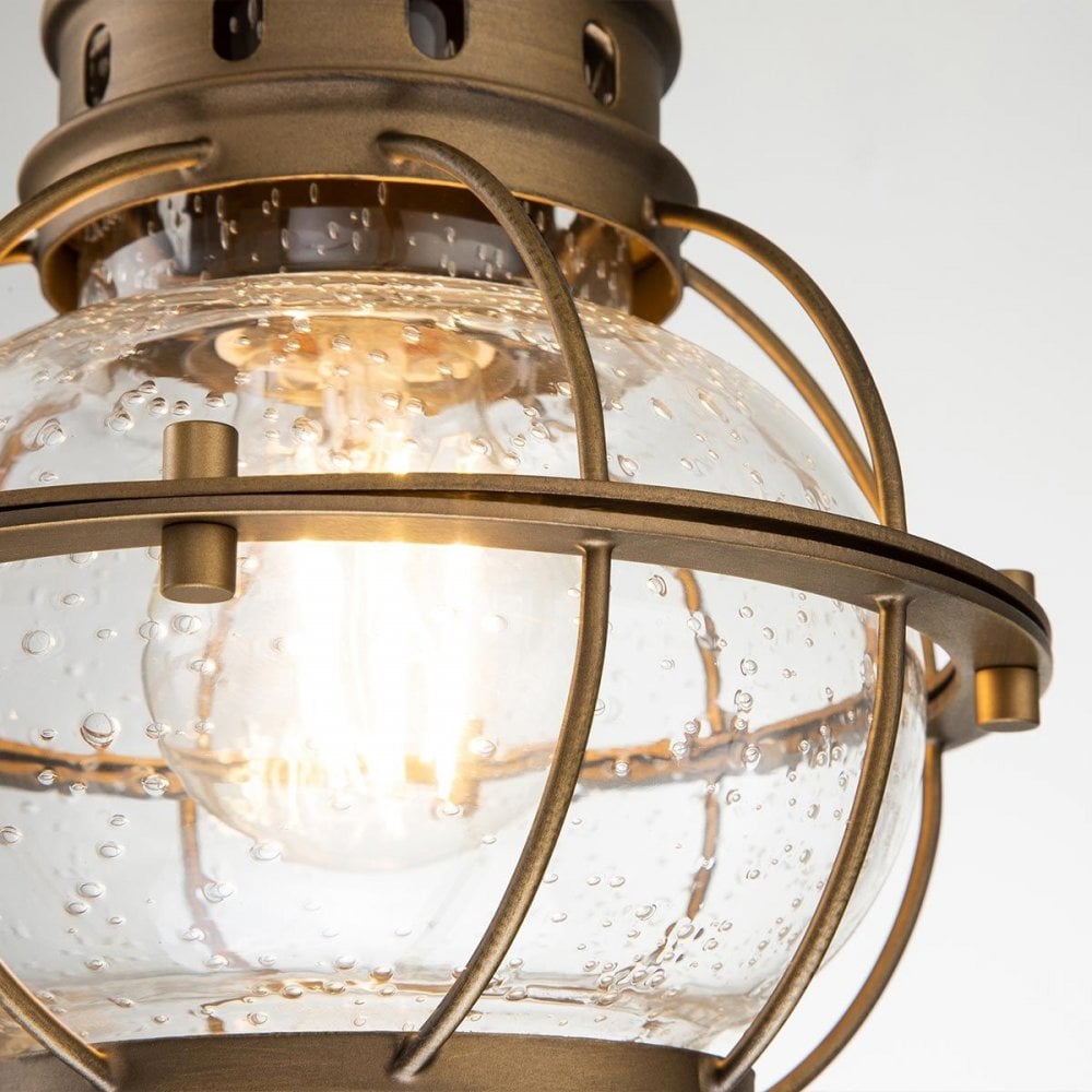 Kichler KL-BRIDGEPOINT8S-NBR Bridgepoint 1 Light Small Chain Lantern Natural Brass