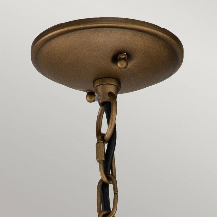 Kichler KL-BRIDGEPOINT8S-NBR Bridgepoint 1 Light Small Chain Lantern Natural Brass