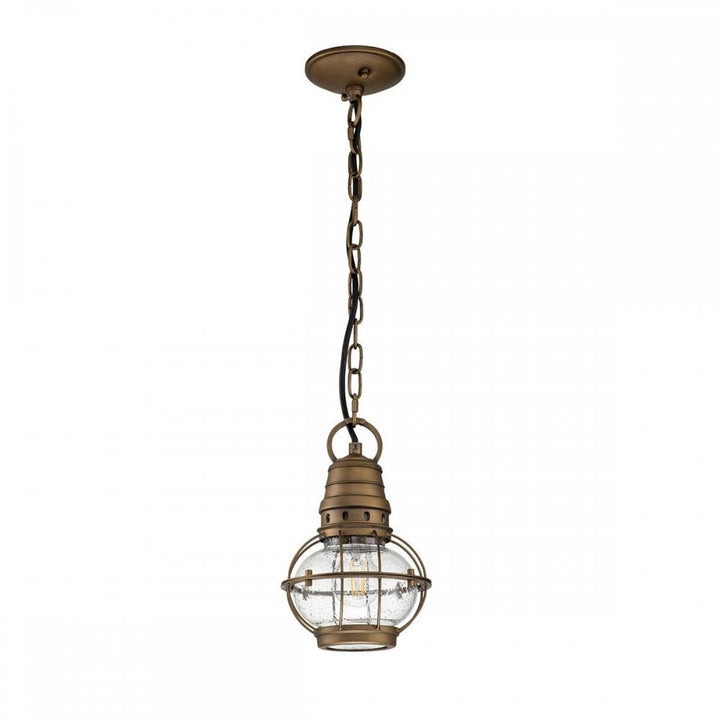 Kichler KL-BRIDGEPOINT8S-NBR Bridgepoint 1 Light Small Chain Lantern Natural Brass