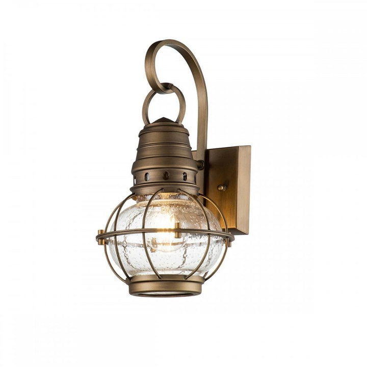 Kichler KL-BRIDGEPOINT-S-NBR Bridgepoint 1 Light Small Wall Lantern Natural Brass