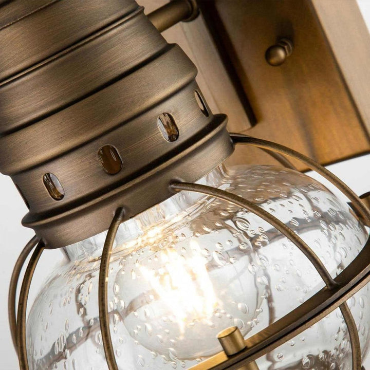 Kichler KL-BRIDGEPOINT-S-NBR Bridgepoint 1 Light Small Wall Lantern Natural Brass