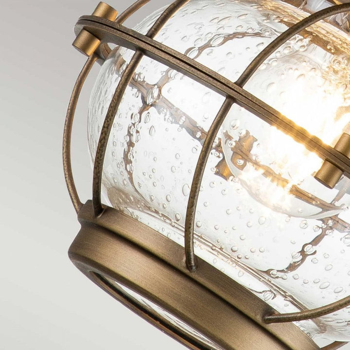 Kichler KL-BRIDGEPOINT-S-NBR Bridgepoint 1 Light Small Wall Lantern Natural Brass