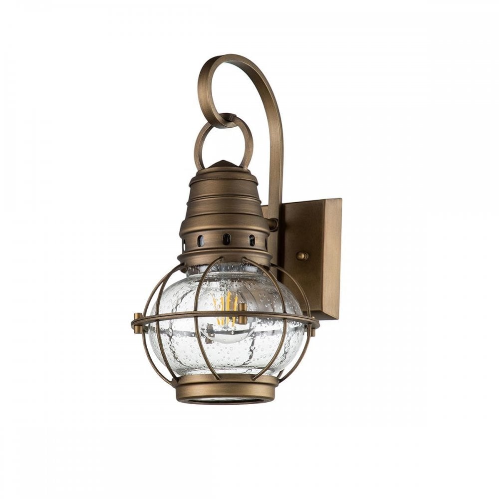 Kichler KL-BRIDGEPOINT-S-NBR Bridgepoint 1 Light Small Wall Lantern Natural Brass
