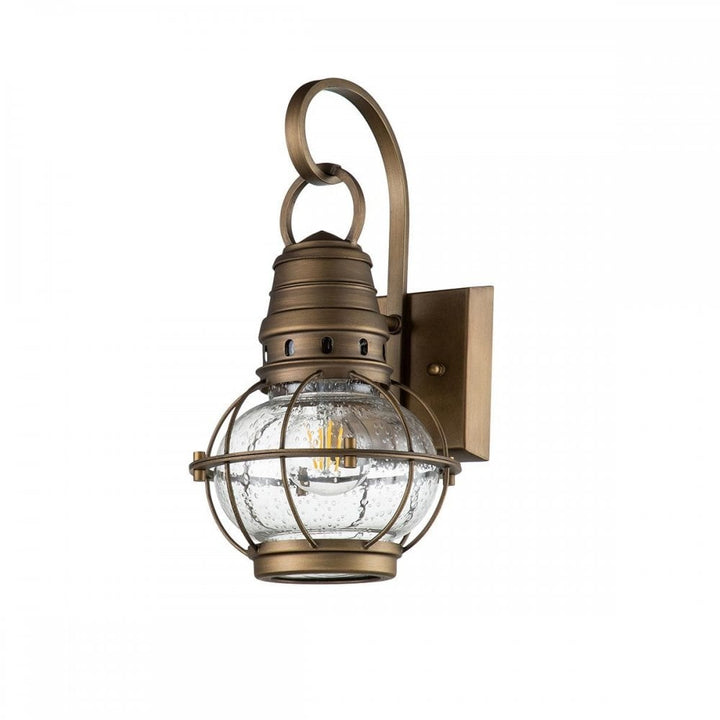 Kichler KL-BRIDGEPOINT-S-NBR Bridgepoint 1 Light Small Wall Lantern Natural Brass