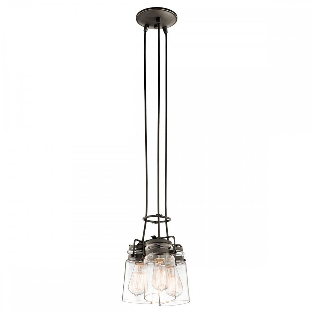 Kichler KL-BRINLEY3-OZ Brinley 3 Light Pendant Olde Bronze