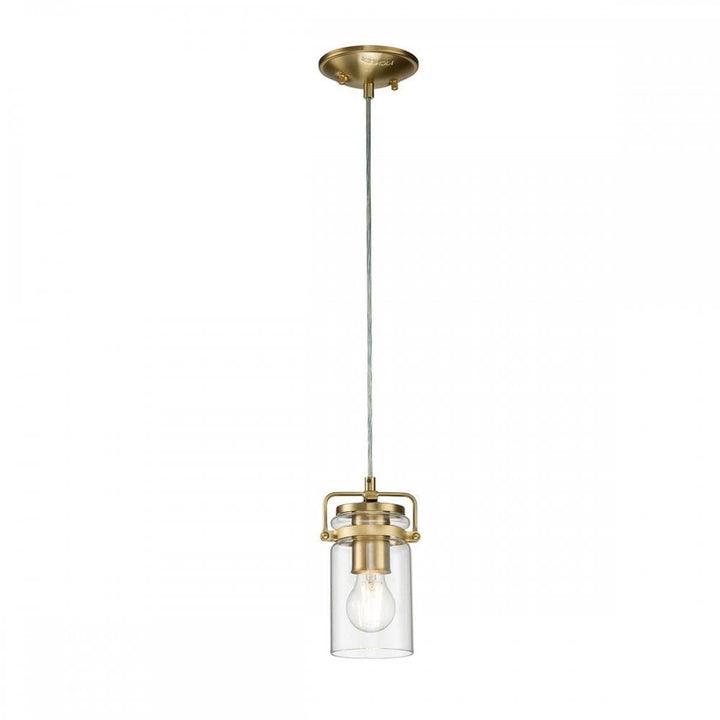 Kichler KL-BRINLEY-MP-BB Brinley 1 Light Mini Pendant Brushed Brass
