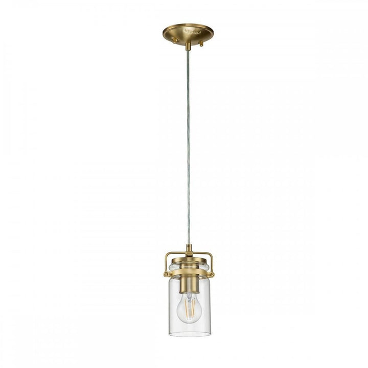 Kichler KL-BRINLEY-MP-BB Brinley 1 Light Mini Pendant Brushed Brass
