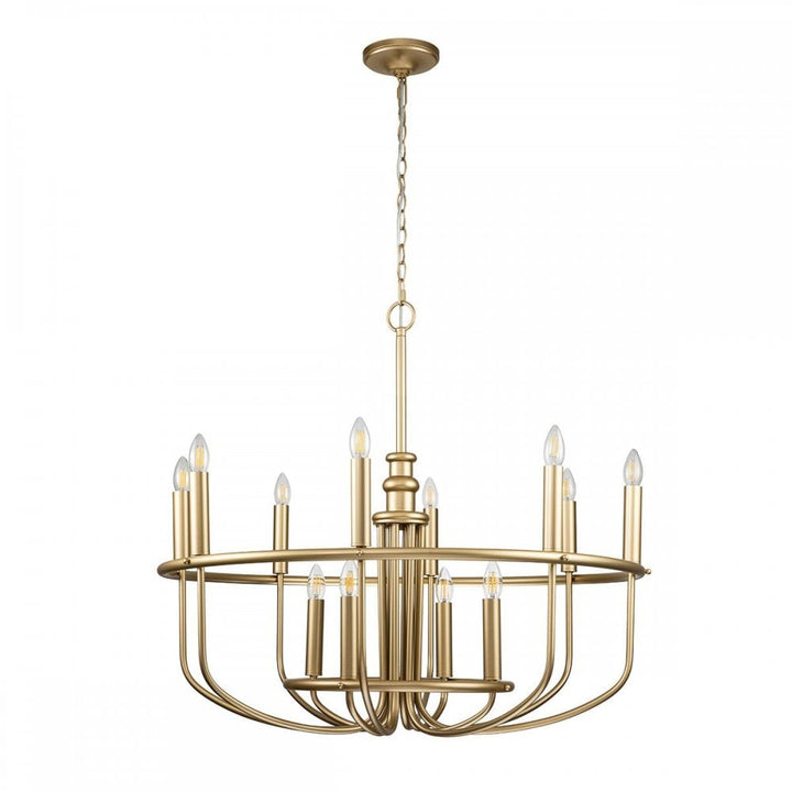 Kichler KL-CAPITOL-HILL12-PNBR Capitol Hill 12lt Chandelier Painted Natural Brass
