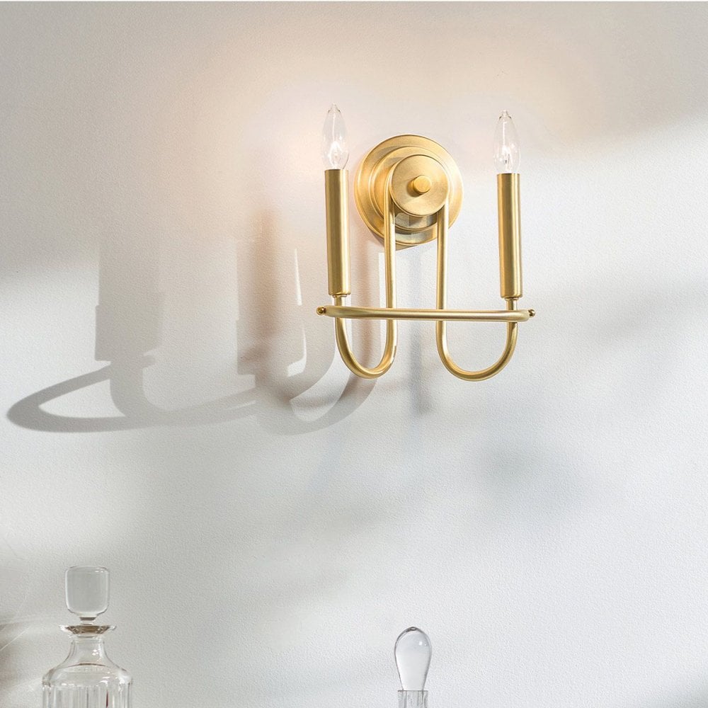 Kichler KL-CAPITOL-HILL2-PNBR Capitol Hill 2lt Wall light Painted Natural Brass