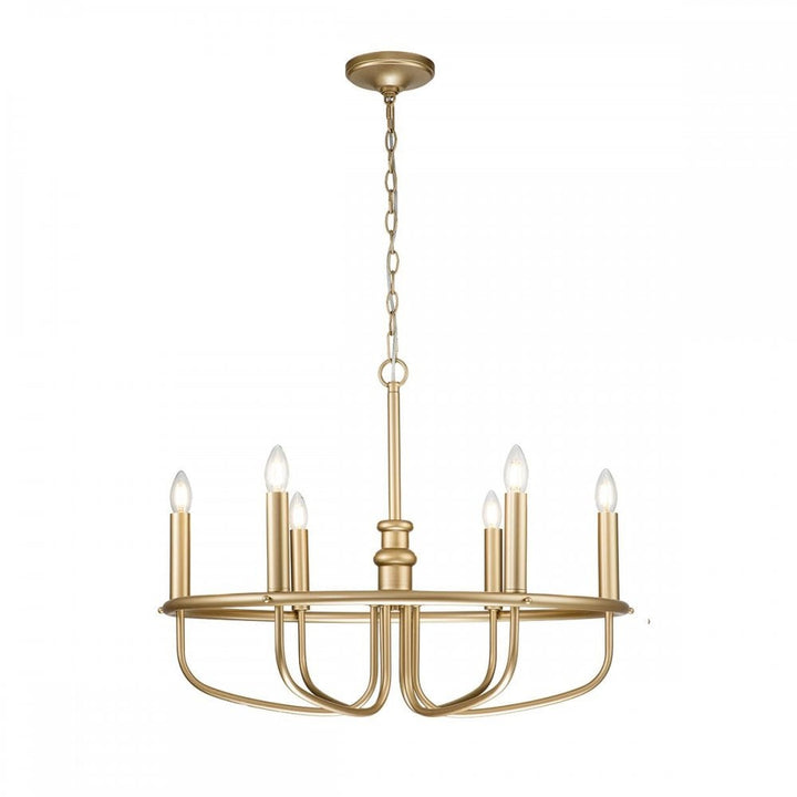 Kichler KL-CAPITOL-HILL6-PNBR Capitol Hill 6lt Chandelier Painted Natural Brass