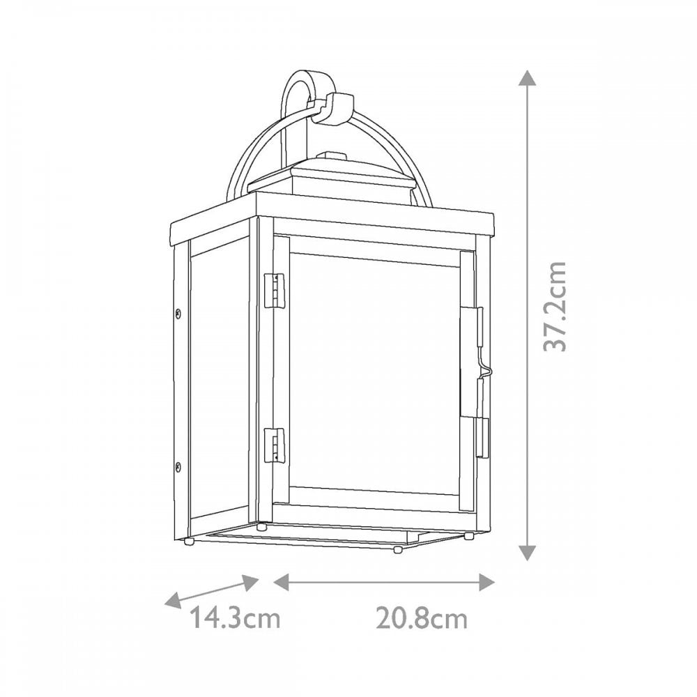 Kichler KL-CARLSON-M-RZ Carlson 2 Light Wall Lantern Rubbed Bronze