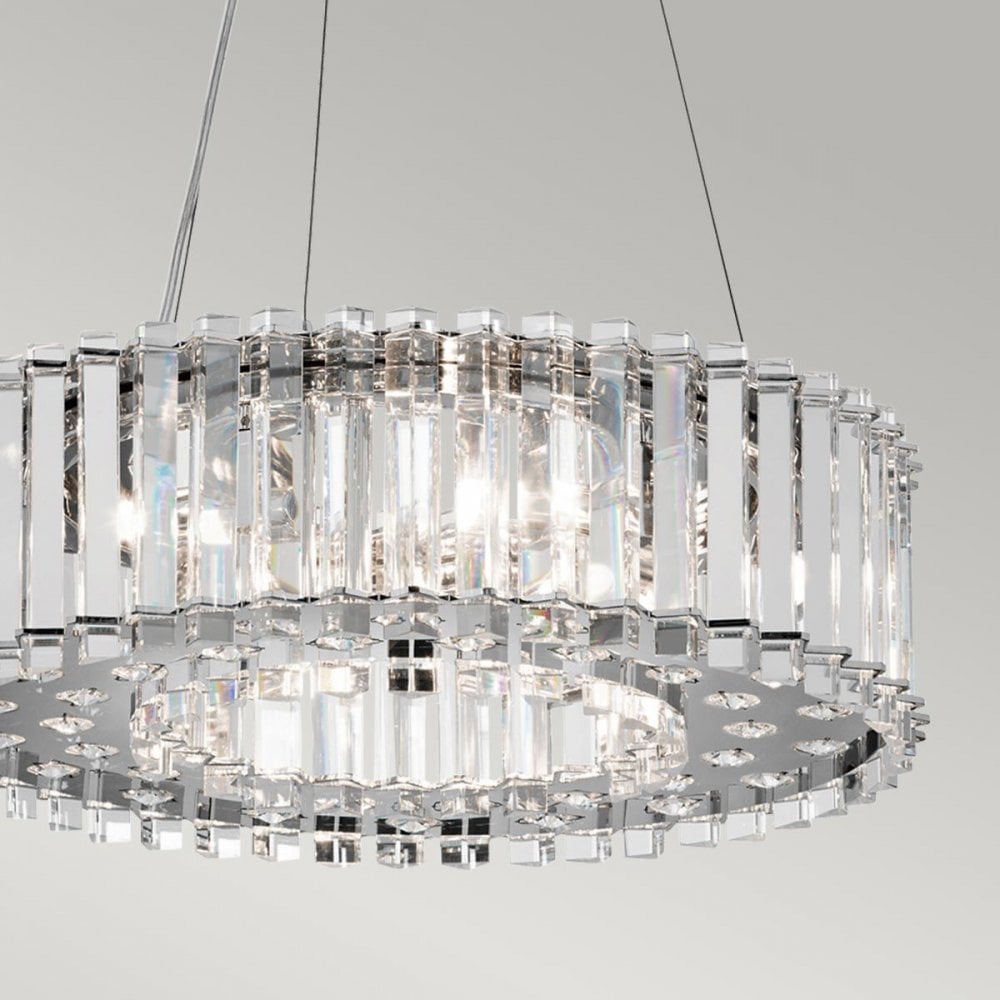 Kichler KL-CRYSTAL-SKYE-P-A Crystal Skye 6 Light Pendant Chrome