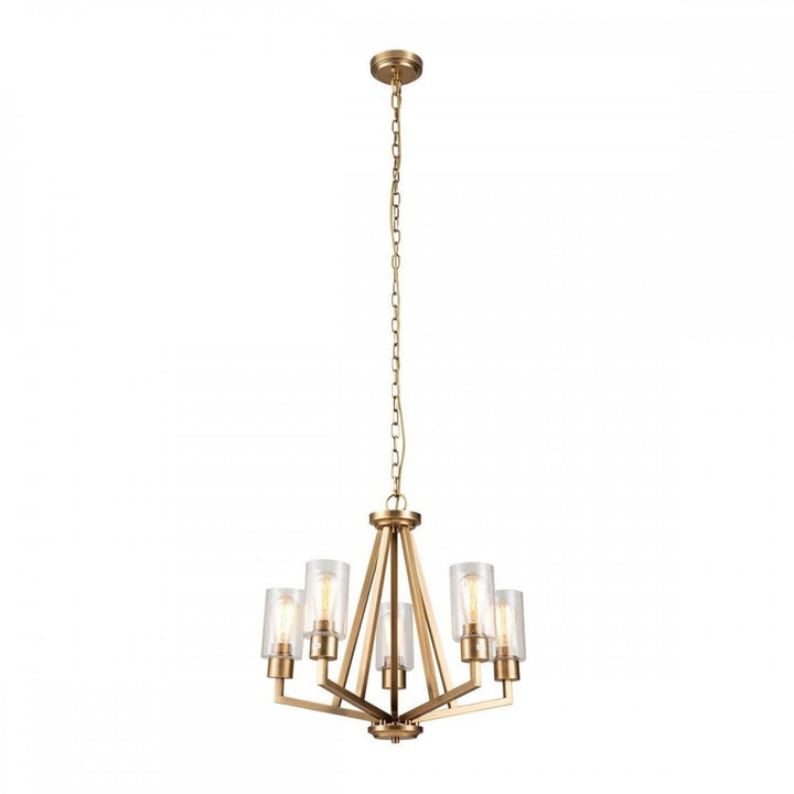 Kichler KL-DERYN5-NBR Deryn 5 Light Chandelier Natural Brass