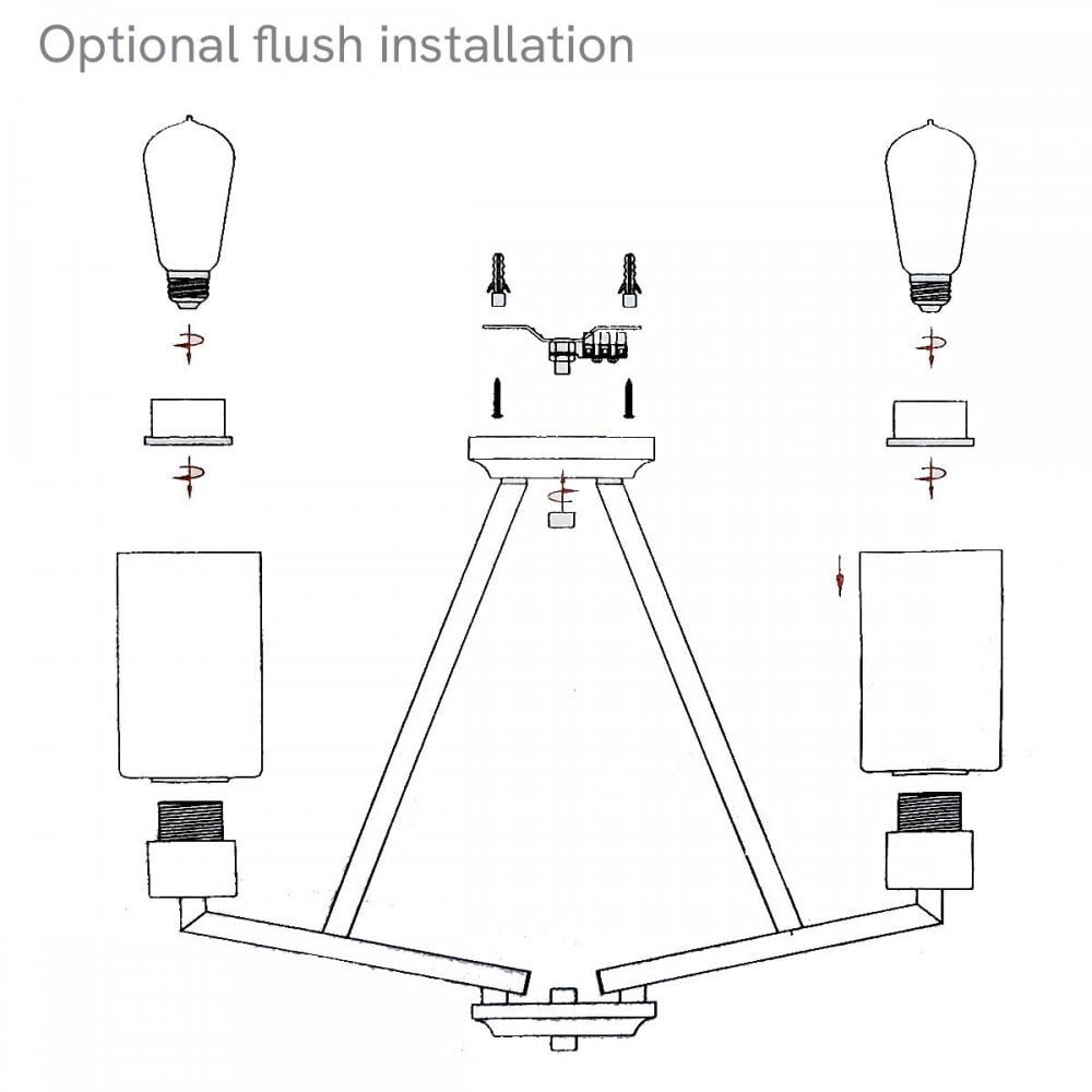 Kichler KL-DERYN5-NBR Deryn 5 Light Chandelier Natural Brass