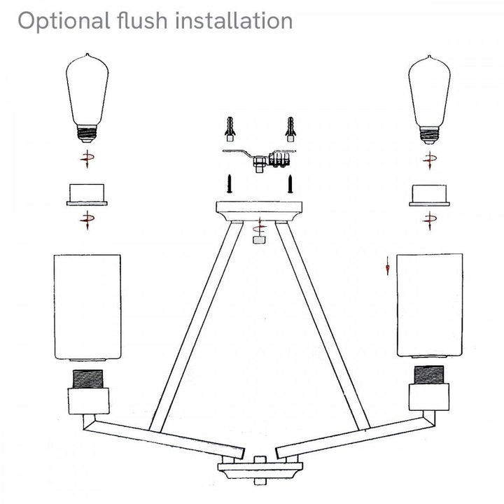 Kichler KL-DERYN5-NBR Deryn 5 Light Chandelier Natural Brass